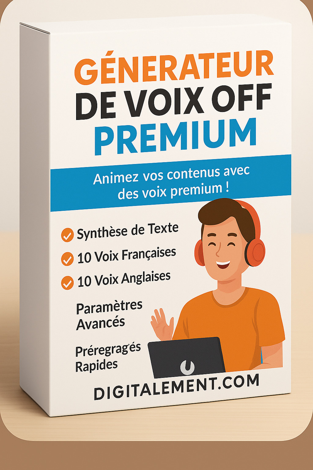 Générateur de Voix Off Premium – Licence à vie